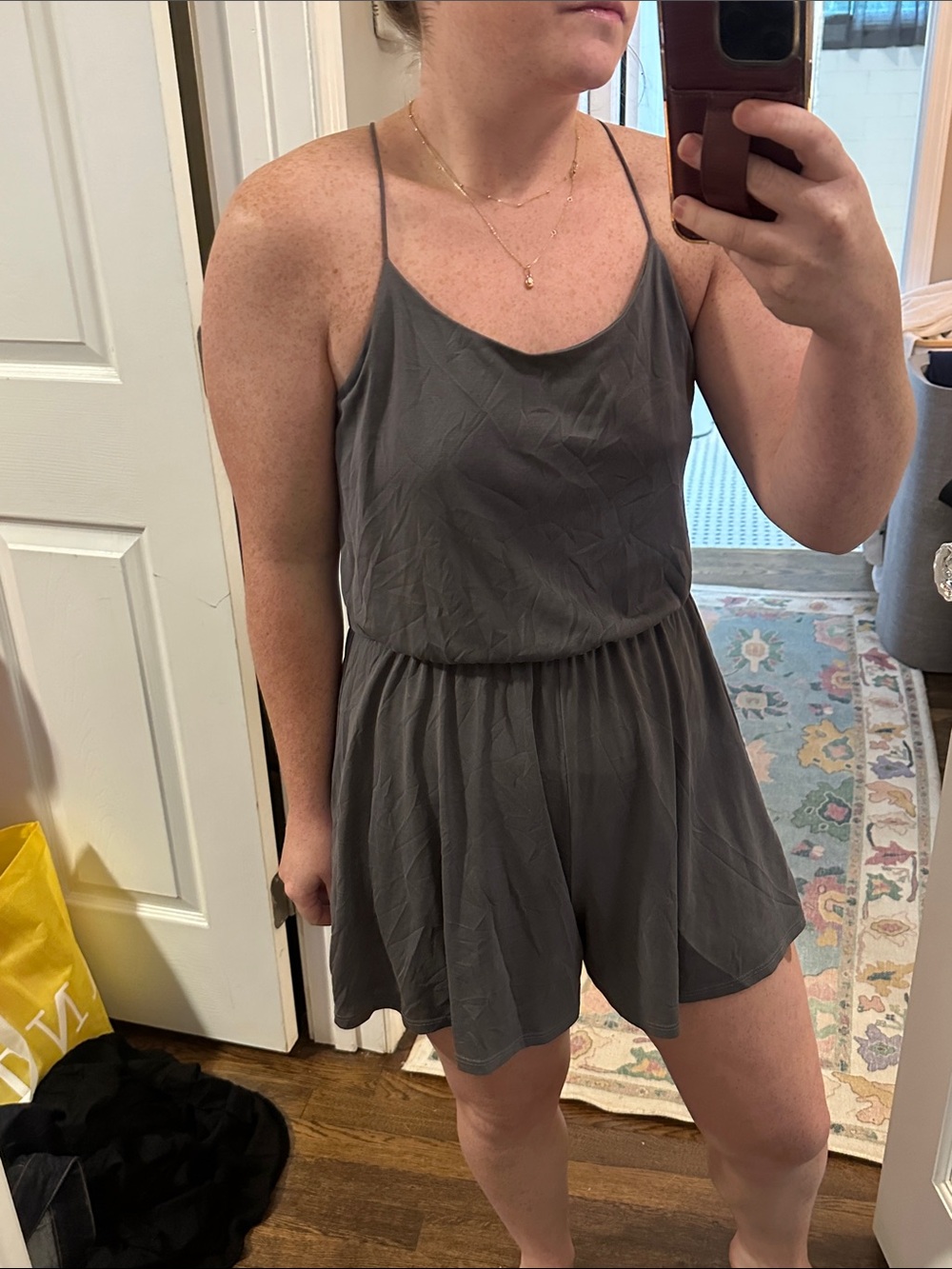 Naked Zebra Gray Shorts Romper